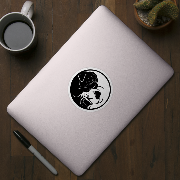 Yin Yang pugs by CreativeSage